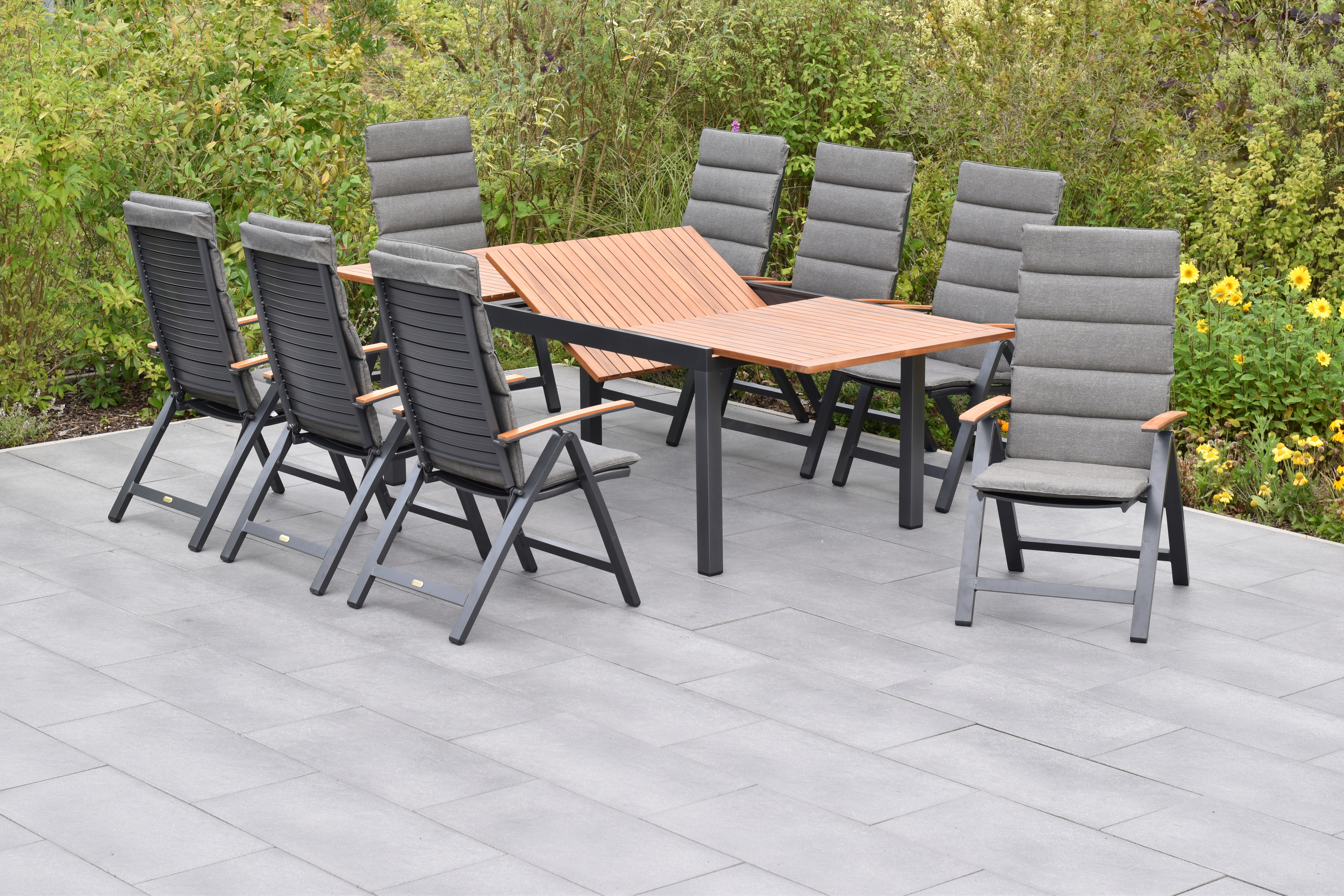 Astros Gartenmöbel Set 17tlg., 180 (250) x 100 cm