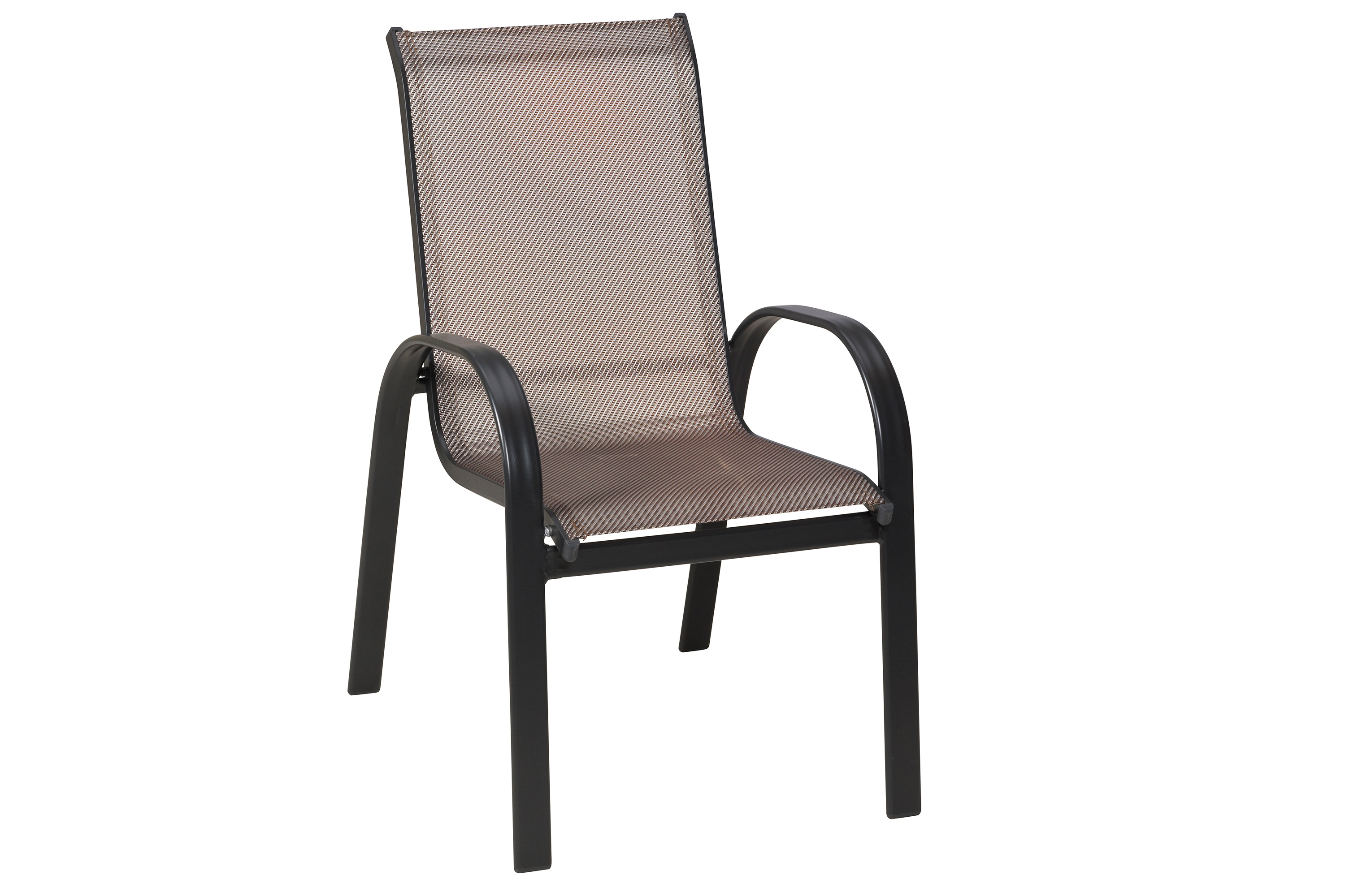 Amalfi Gartensessel, stapelbar, 2er Set, graphit/diamantbraun, Aluminium/Textil