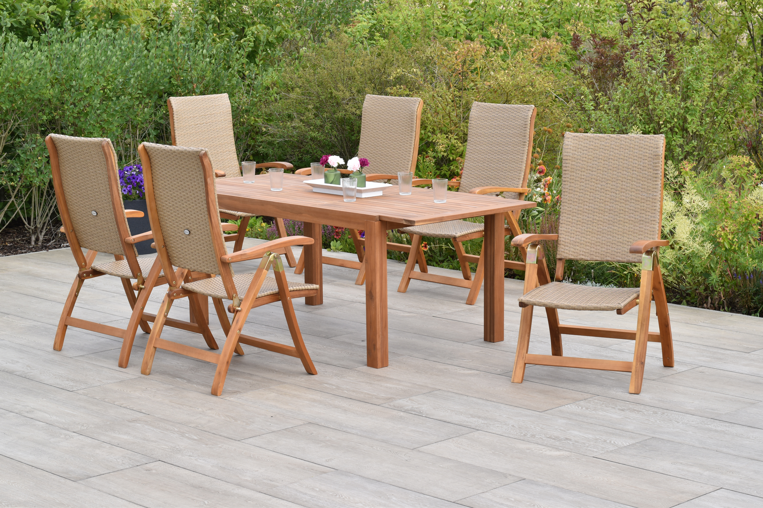 50456-264-1 Capri Set 7tlg., Ausziehtisch modern