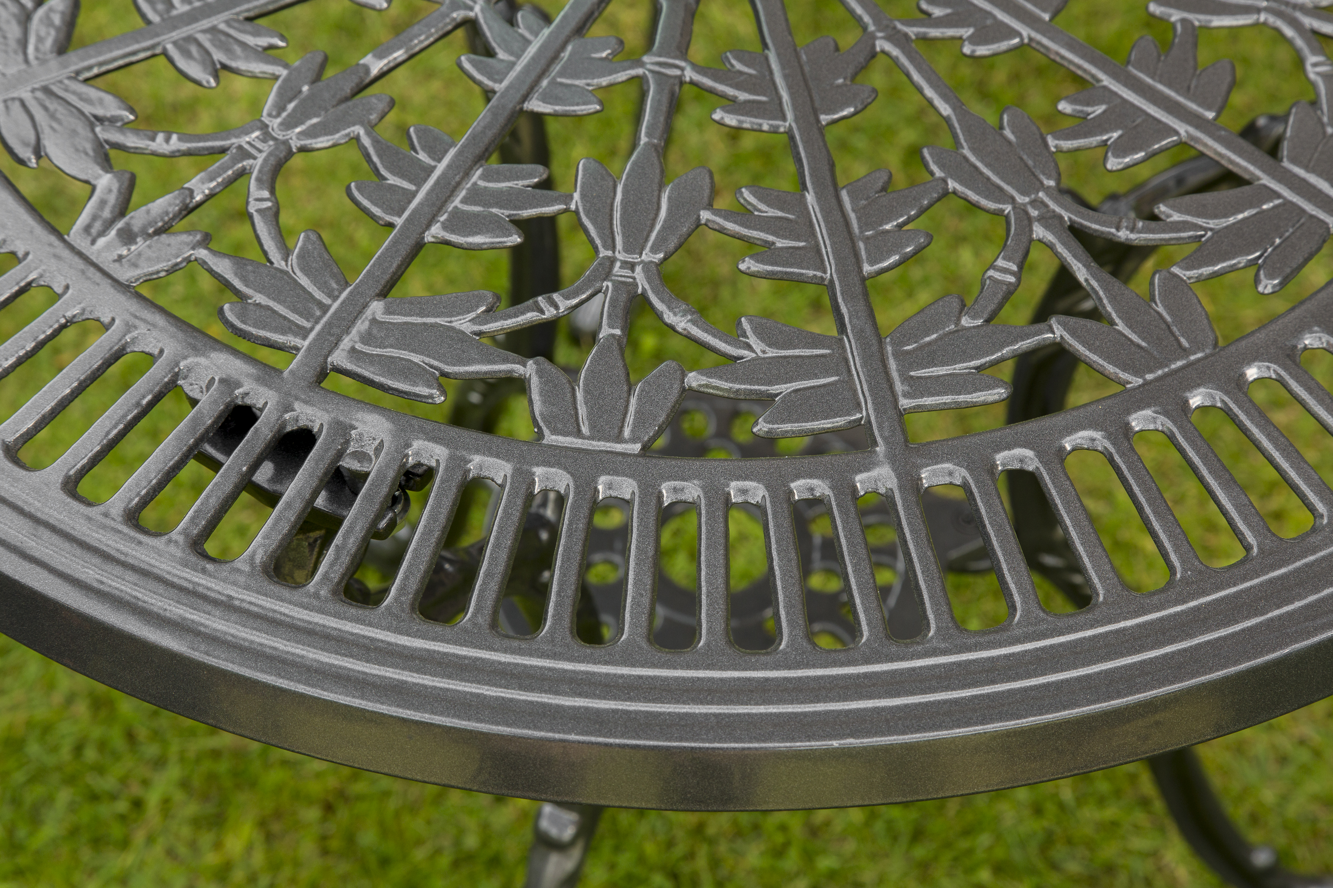 Lugano Gartenmöbel Set 5tlg., Aluminiumguss, graphit