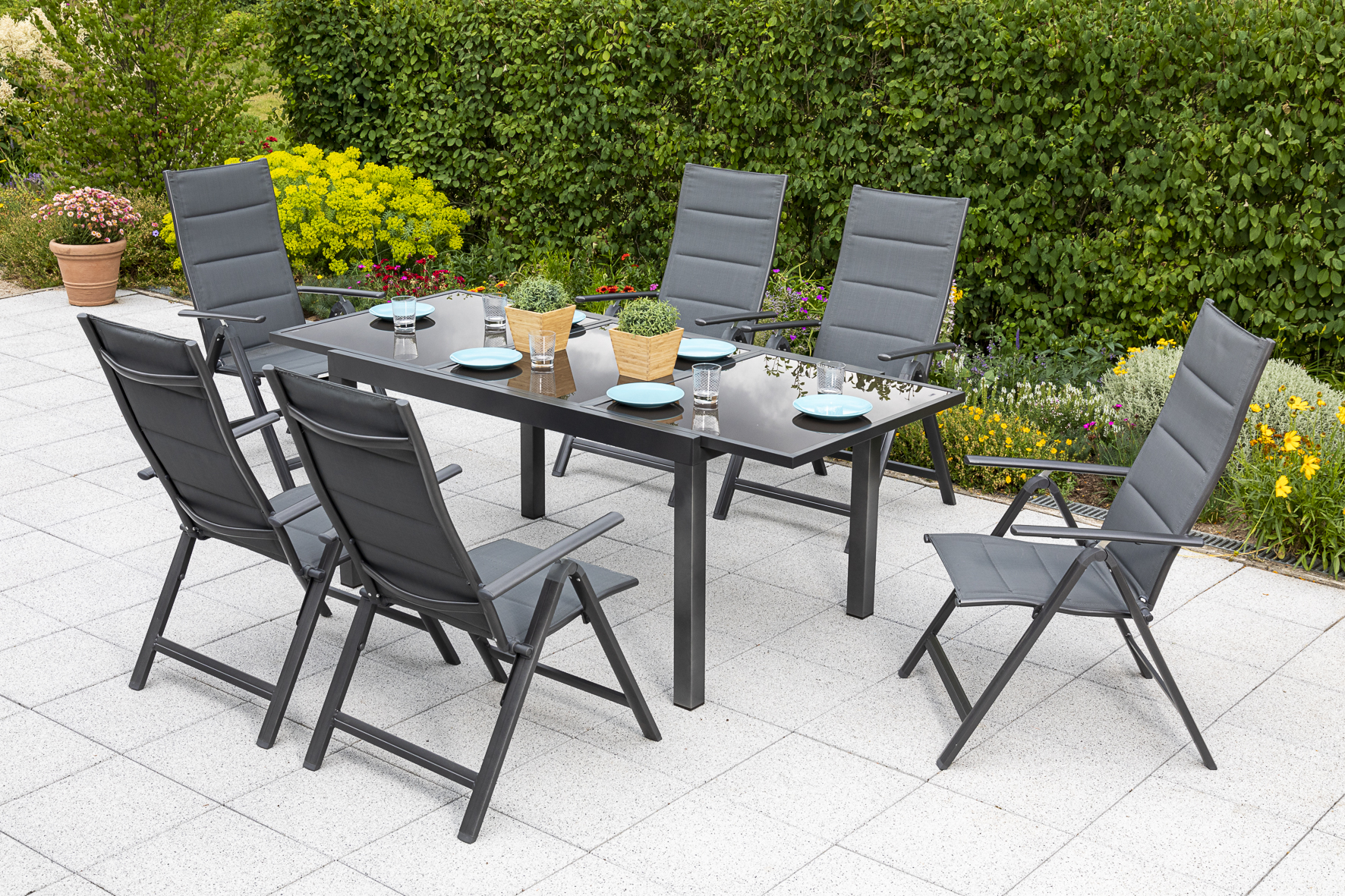 50259-207-1 Taviano Set 7tlg., Semie Ausziehtisch