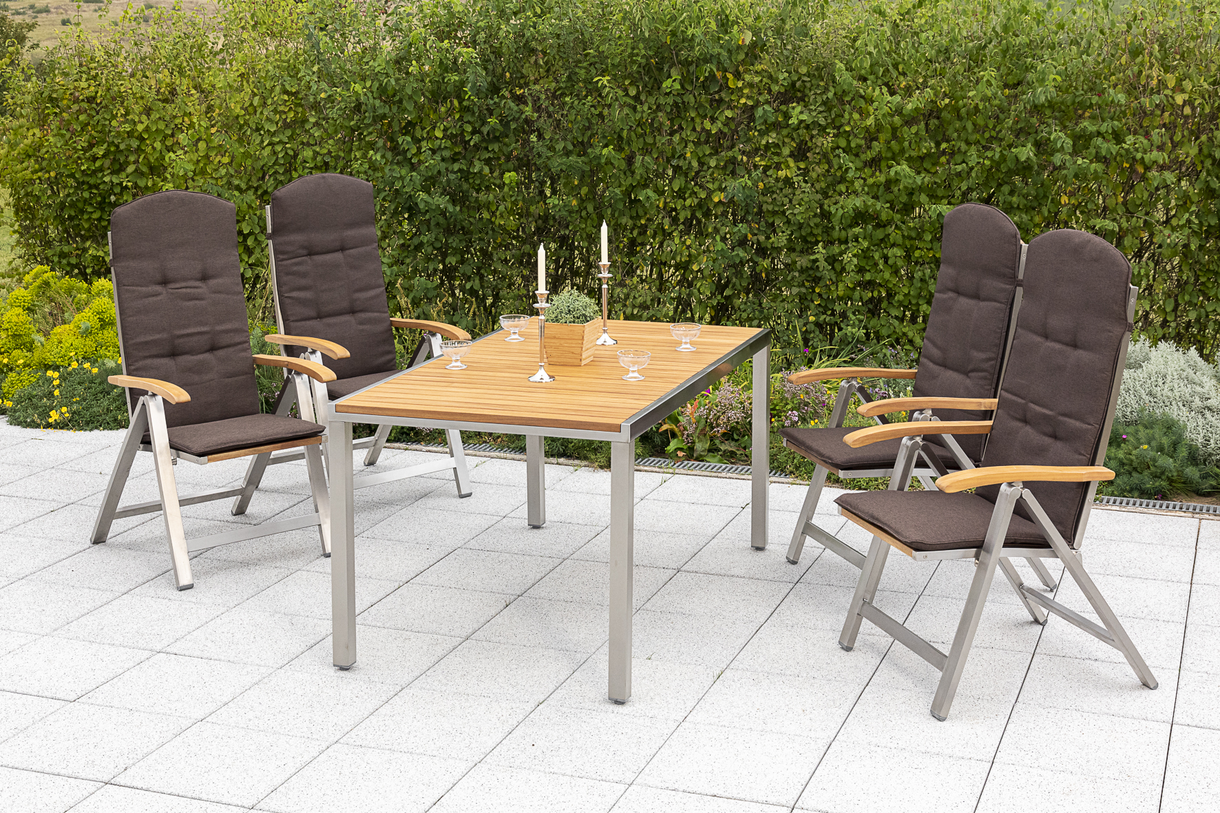 50241-602-1 Keros Set 9tlg., Klappsessel & 150 x 90 cm