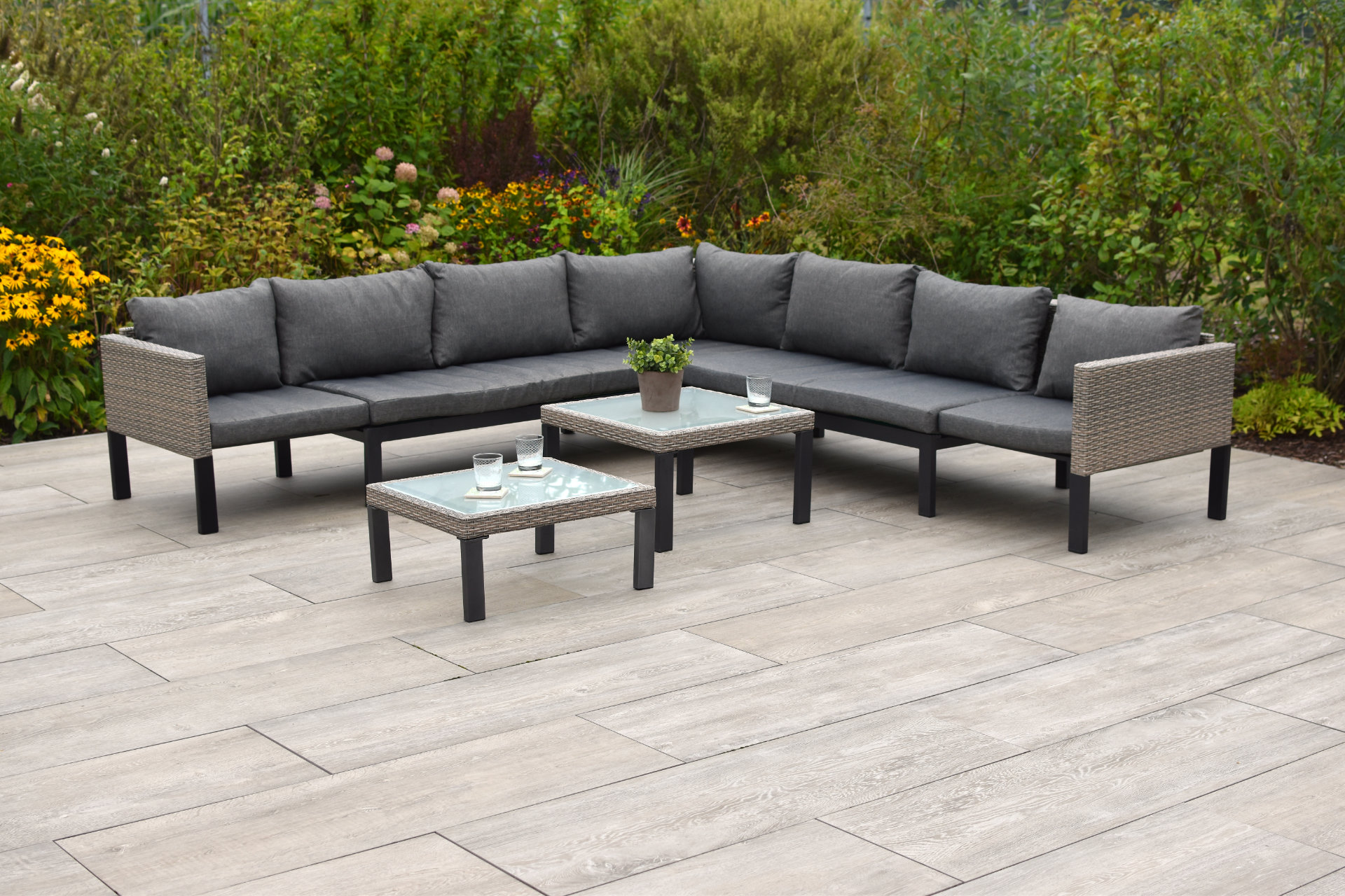 Prato Lounge Set, ausziehbare Sitzfläche