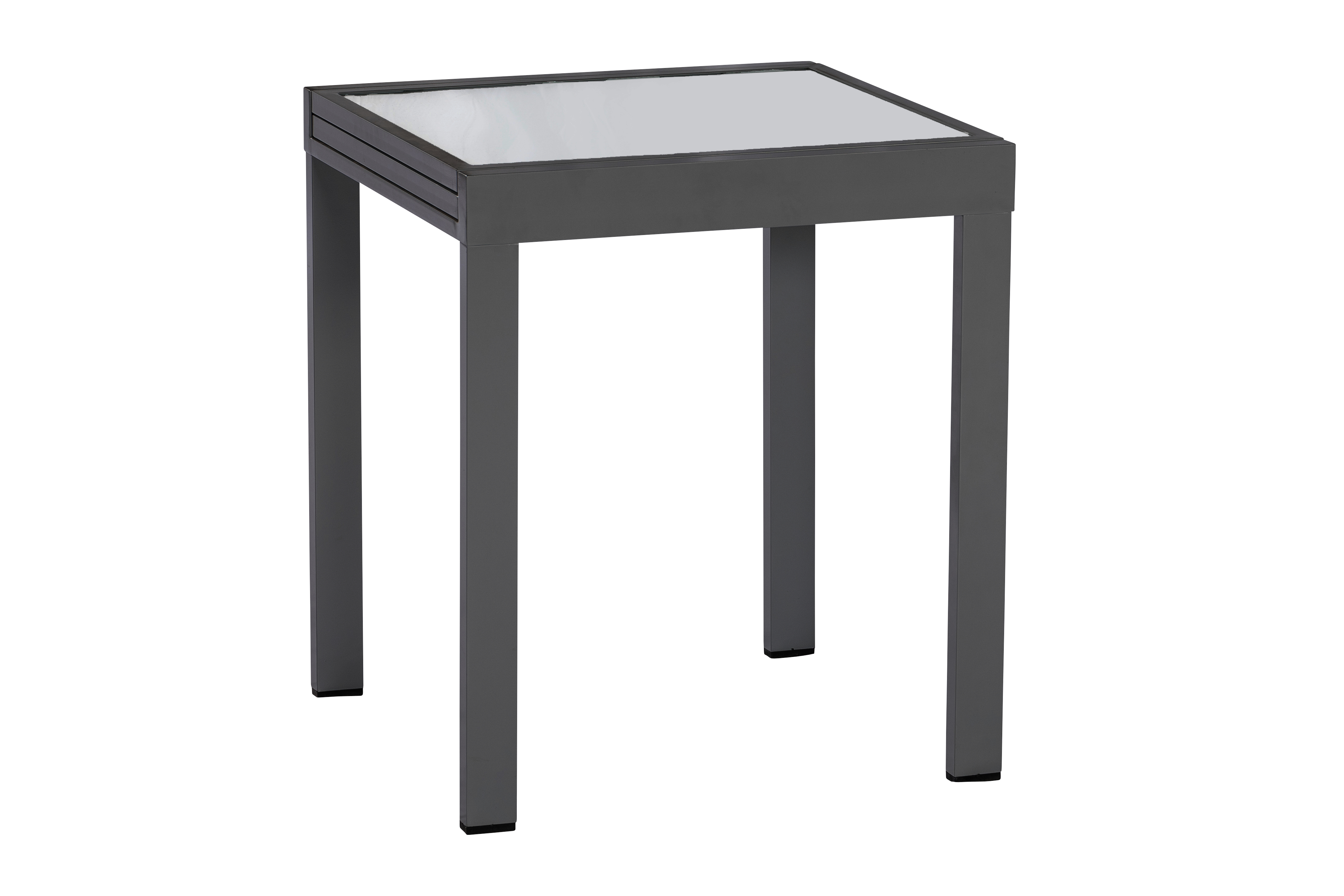 Balkonausziehtisch, 65 (130) x 65 cm, graphit/matt