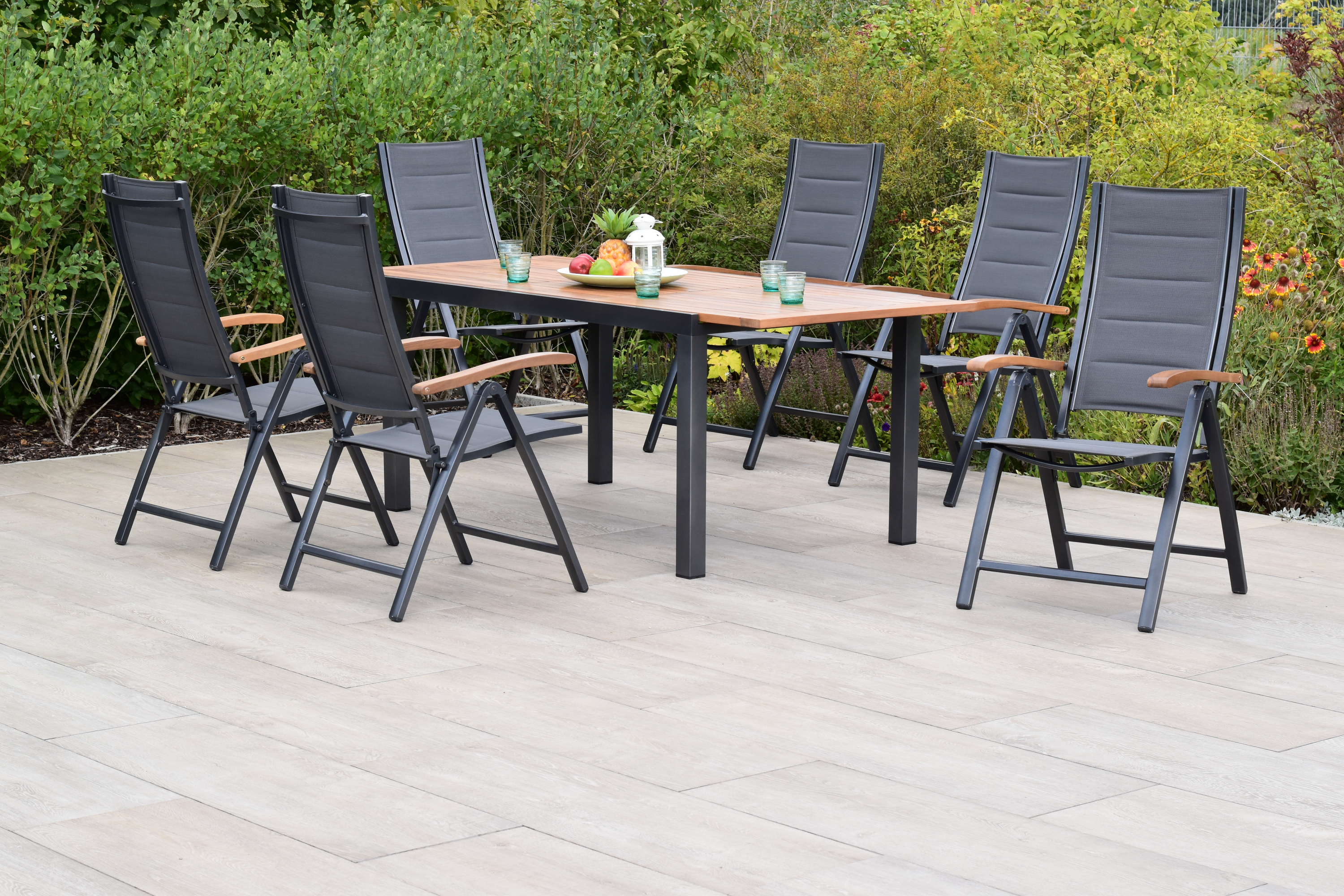 50825-307-1 Paxos Set 7tlg., Klappsessel & Ausziehtisch