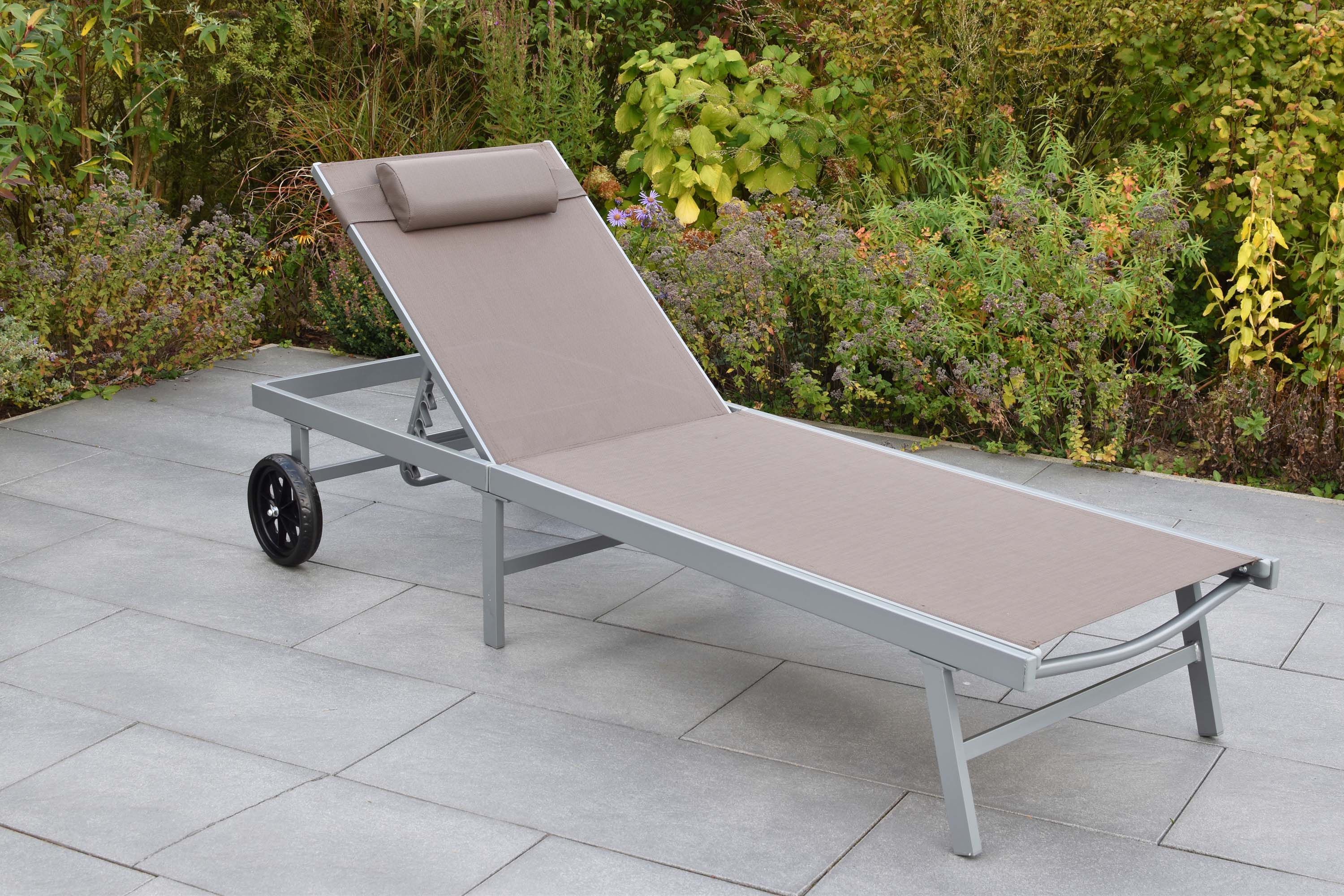 Tessin Liege mit Kopfkissen, taupe