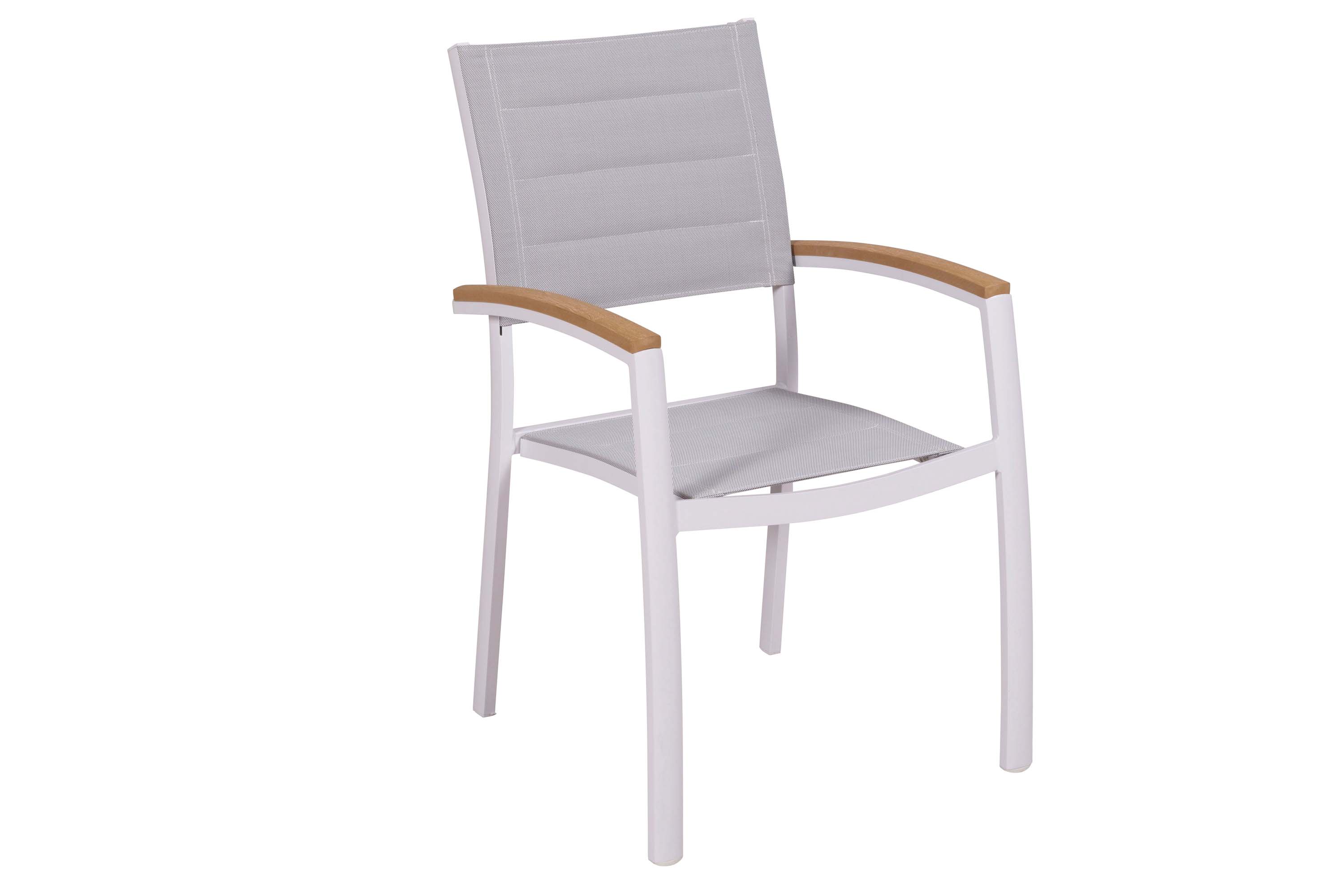 Pisa Gartensessel, stapelbar, 2er Set, weiß