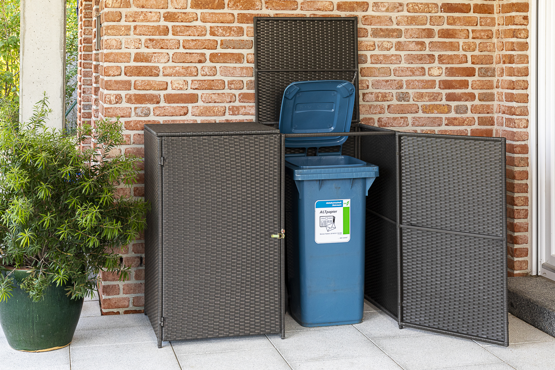 28948-209-2 Mülltonnenabdeckung 2er, 240 Liter, grau