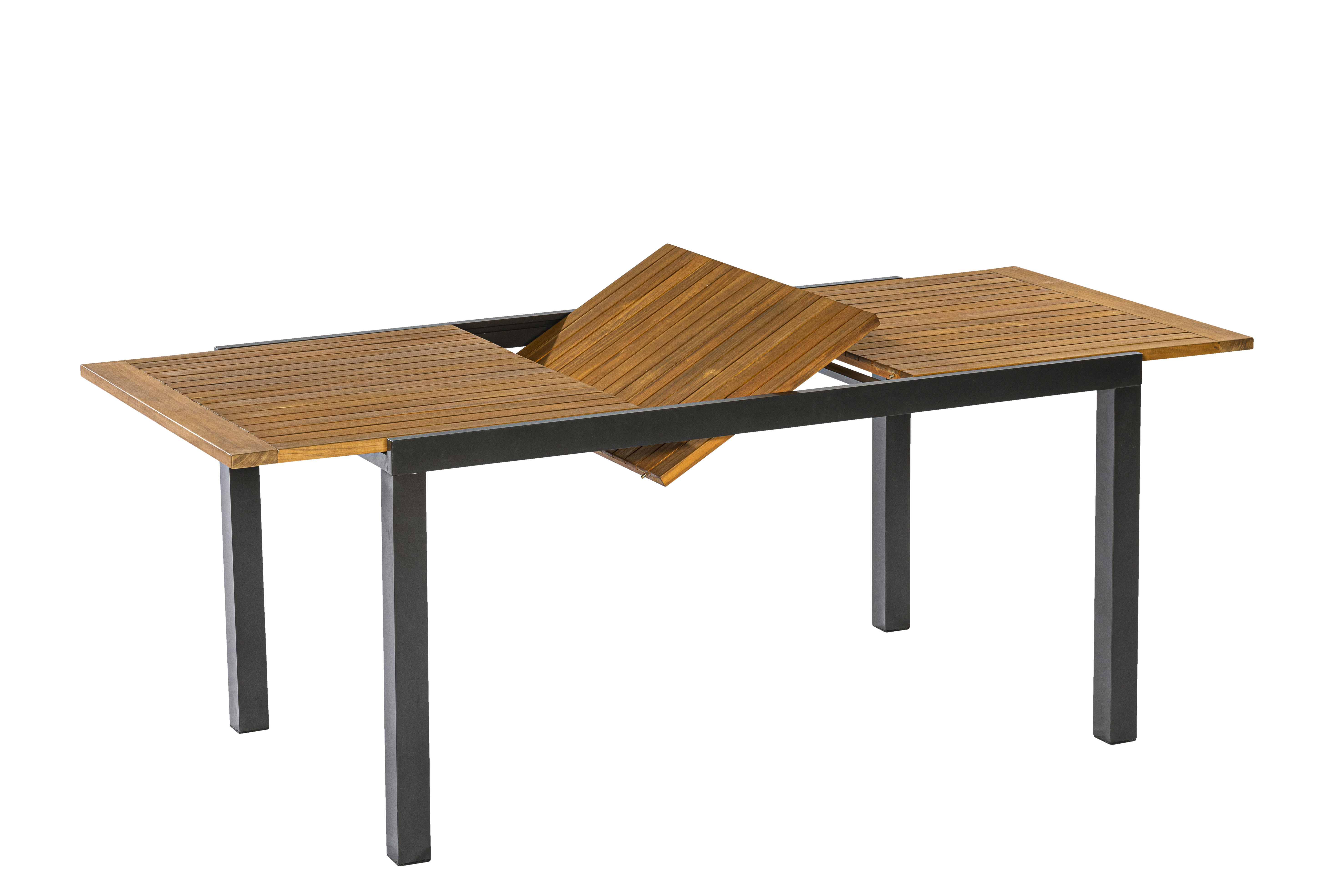 Tilos Gartenmöbel Set 7tlg., Stapelsessel & Ausziehtisch