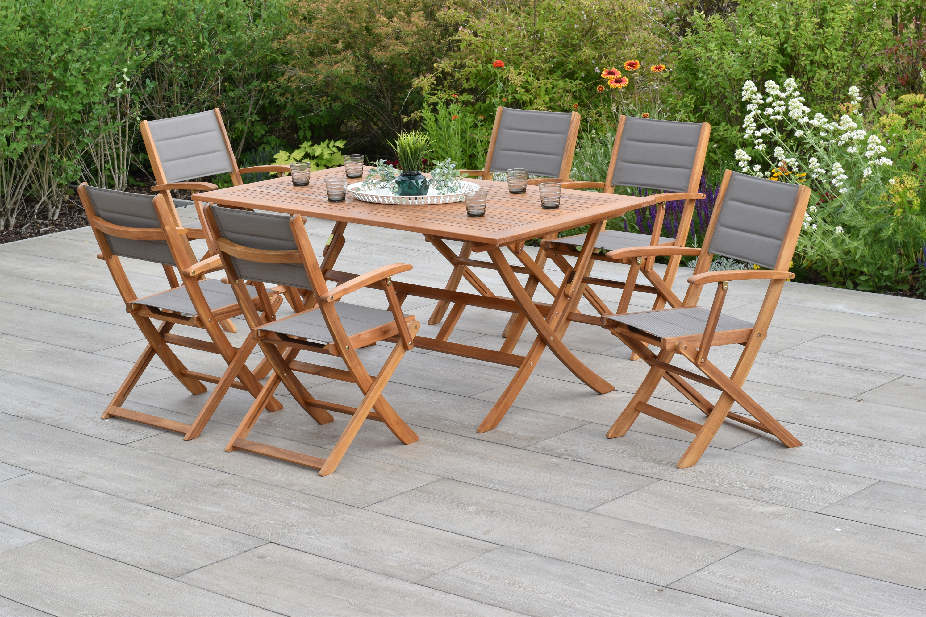 50771-309-1 Acapulco Set 7tlg., Klappsessel & 160x90 cm