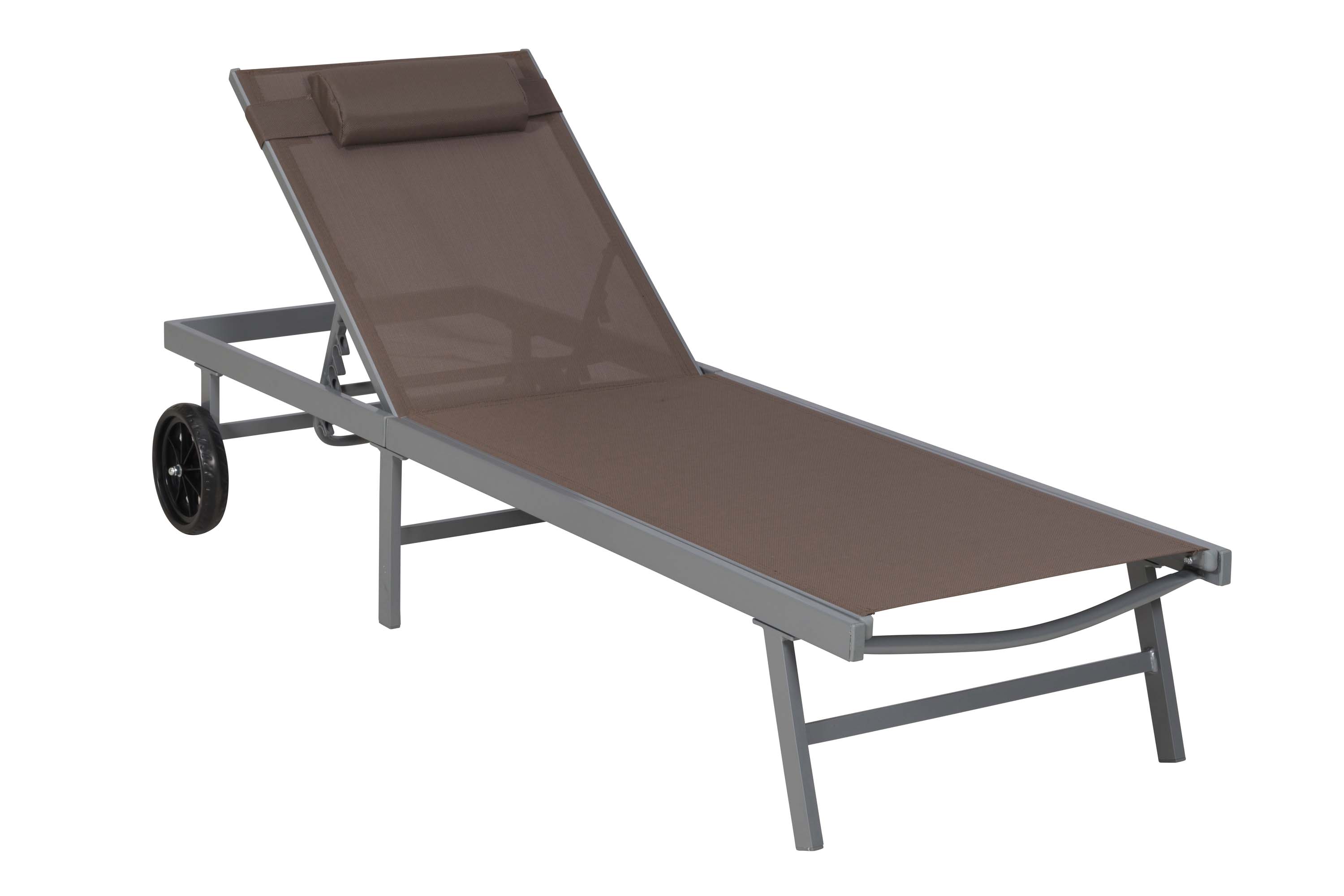 Tessin Liege mit Kopfkissen, taupe