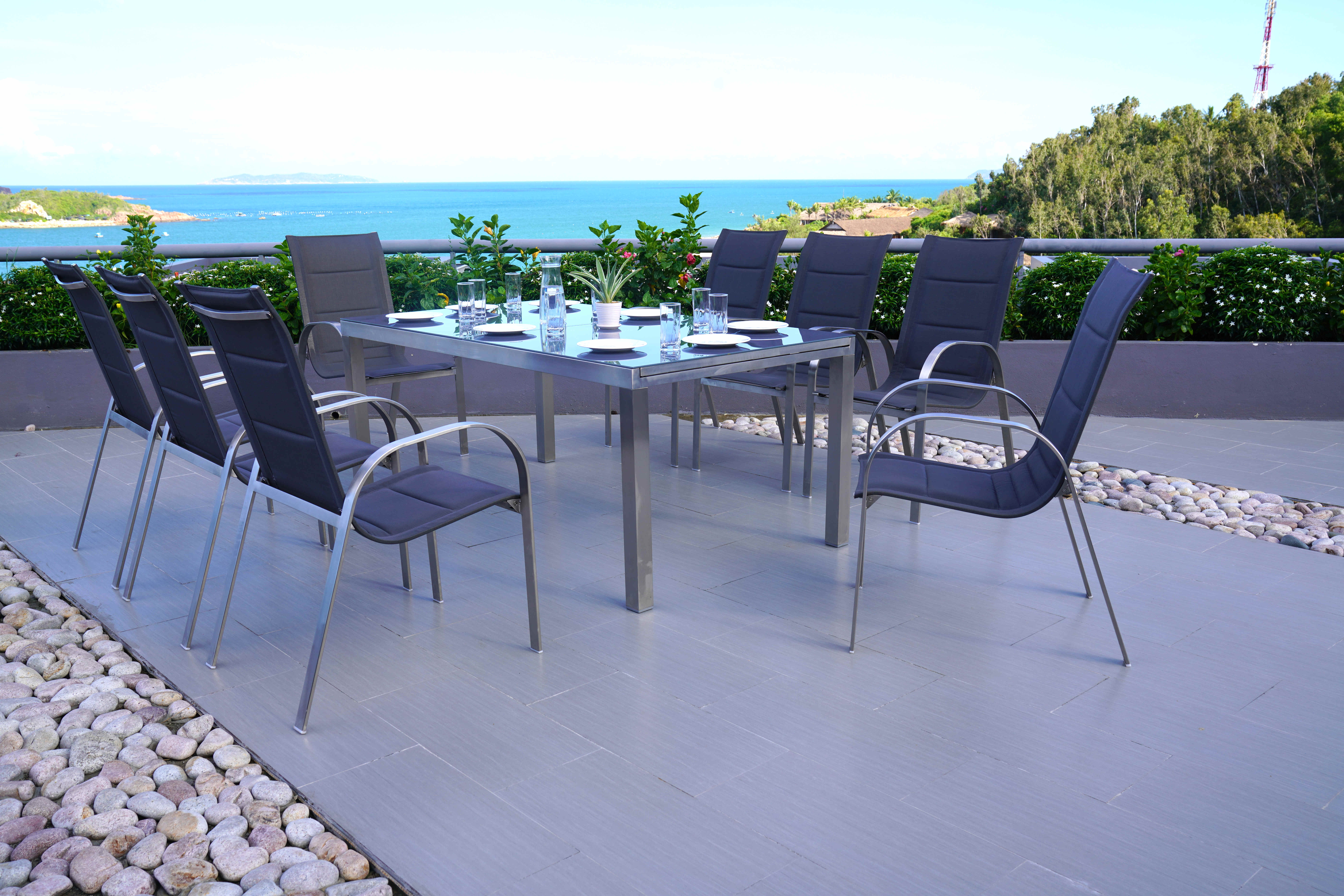 Amora Gartenmöbelset 9tlg.