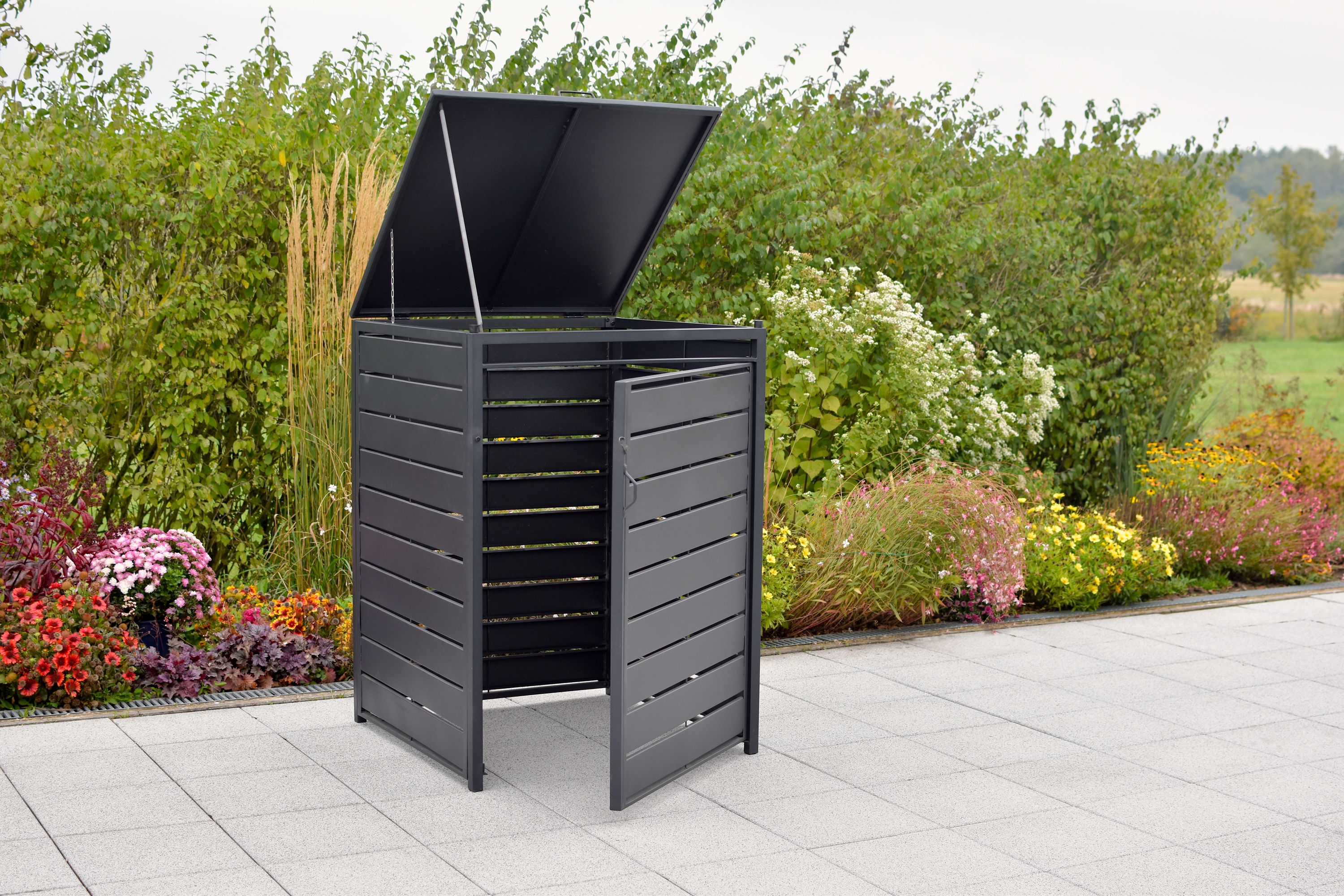 Mulltonnenabdeckung-Basis-gross-29143-209-MX-HD-3 Mülltonnenabdeckung Basis, 80-120 Litern, Aluminium/Stahl