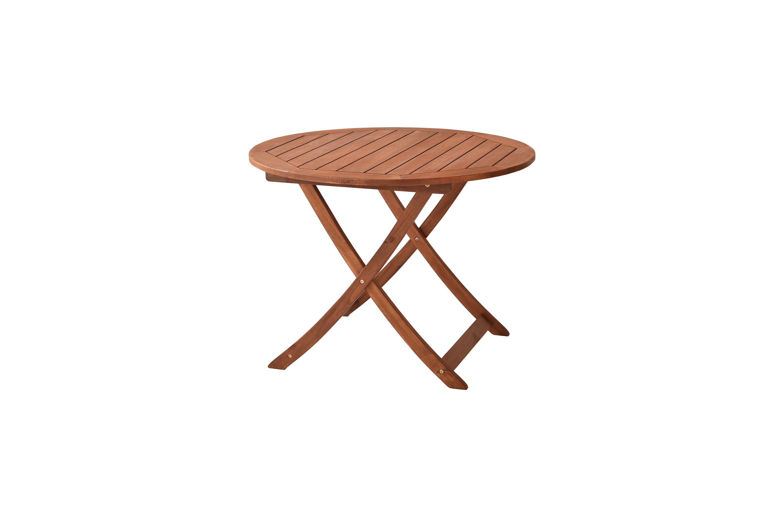 Borkum Gartenmöbel Set 9tlg., 4 Sessel, 4 Auflagen, Klapptisch Ø 100 cm, Eukalyptus