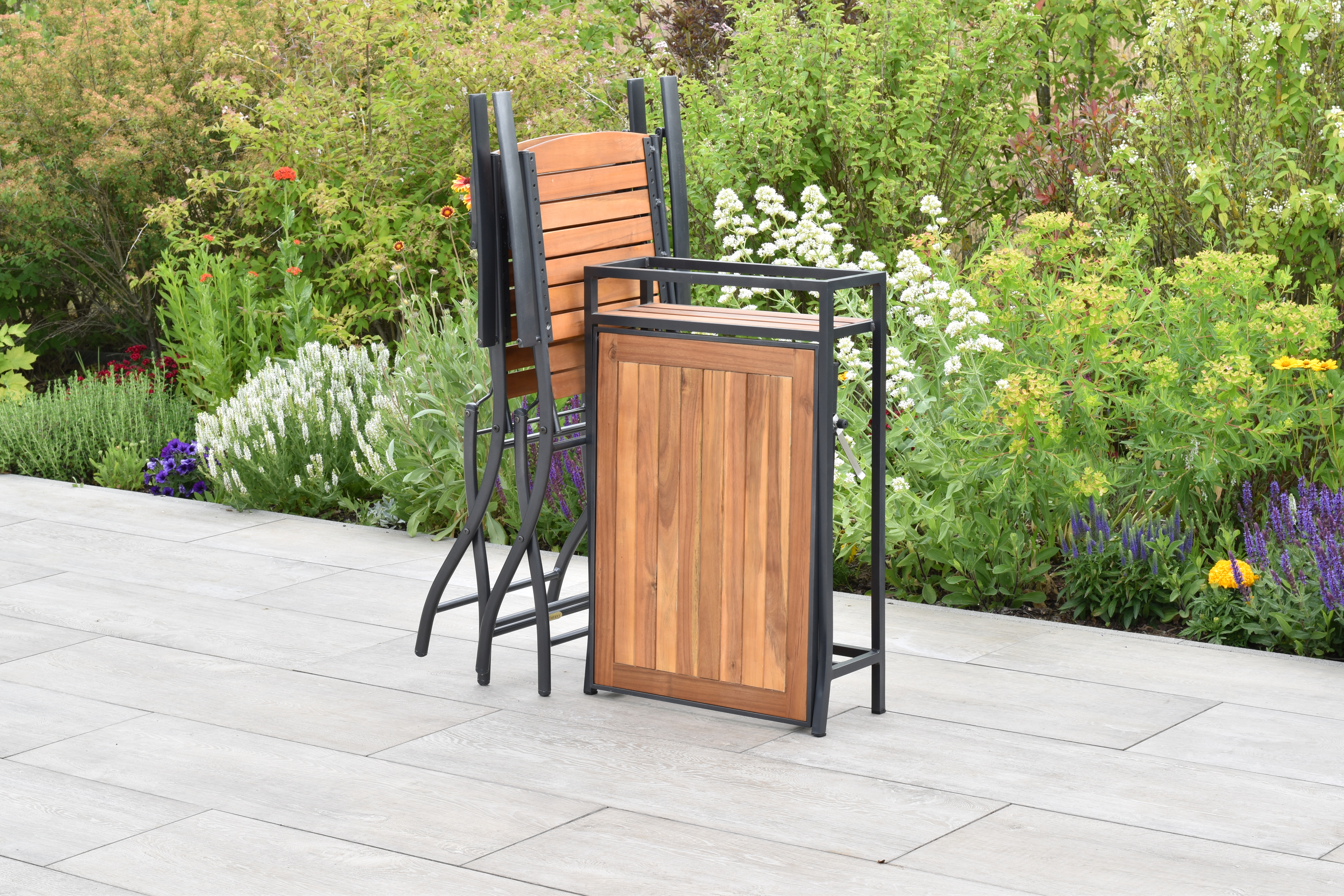 50659-209-3 Santorin Gartenmöbel Set 3tlg., Balkonklapptisch