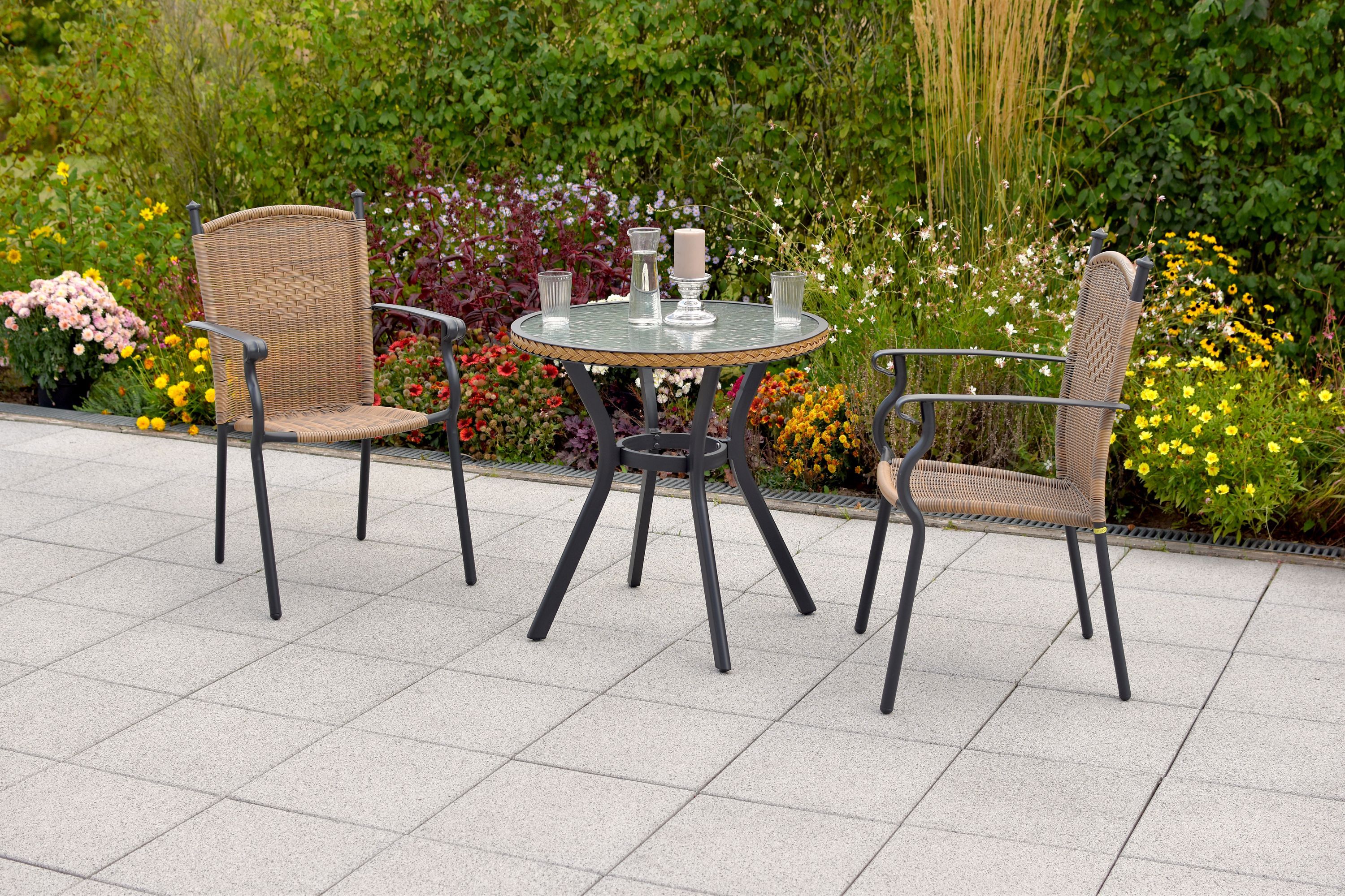 50738-211-1 Roma Set 3tlg., Ø 70 cm, natur