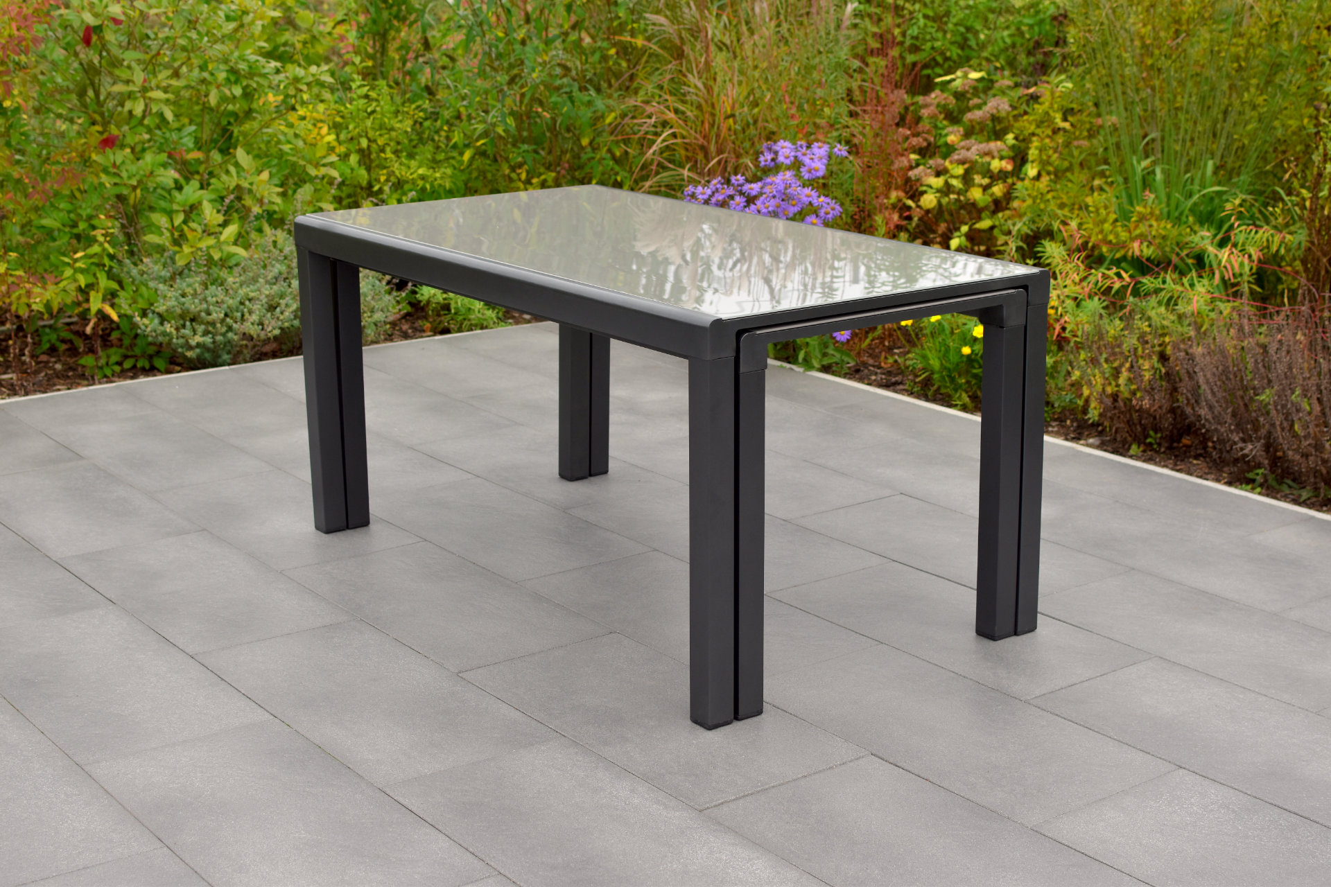 Trivero Set 7tlg., Klappsessel & Flex Ausziehtisch