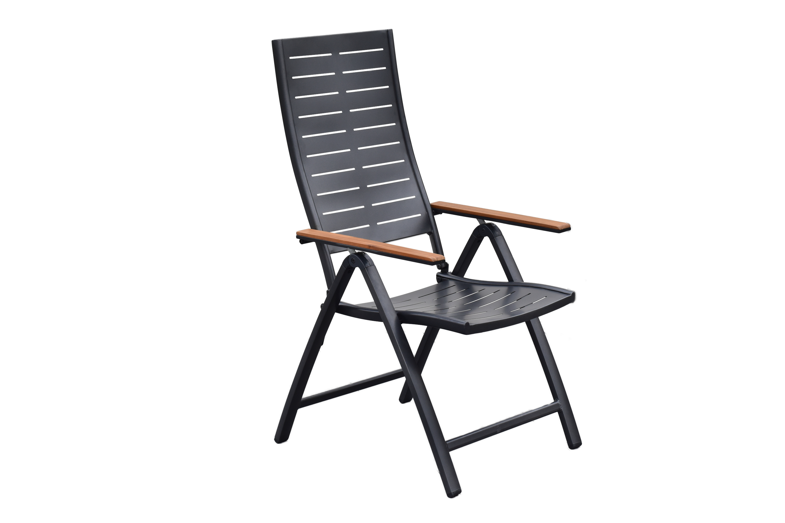 Tinos Gartenmöbel Set 17tlg., Klappsessel & Flex Ausziehtisch