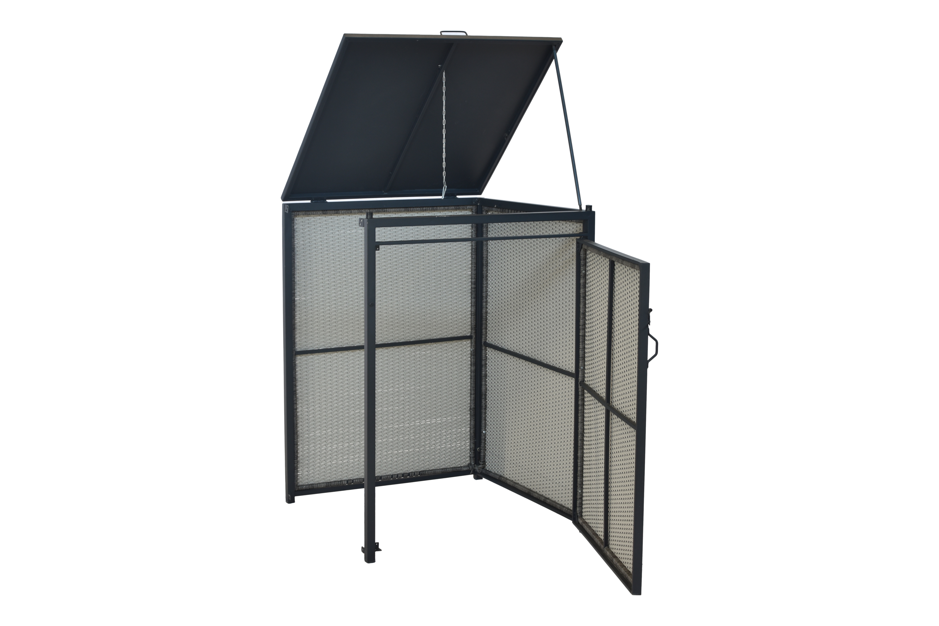 29136-209-2 Mülltonnenabdeckung Erweiterung, 80-120 Litern, Aluminium/Kunststoffgeflecht