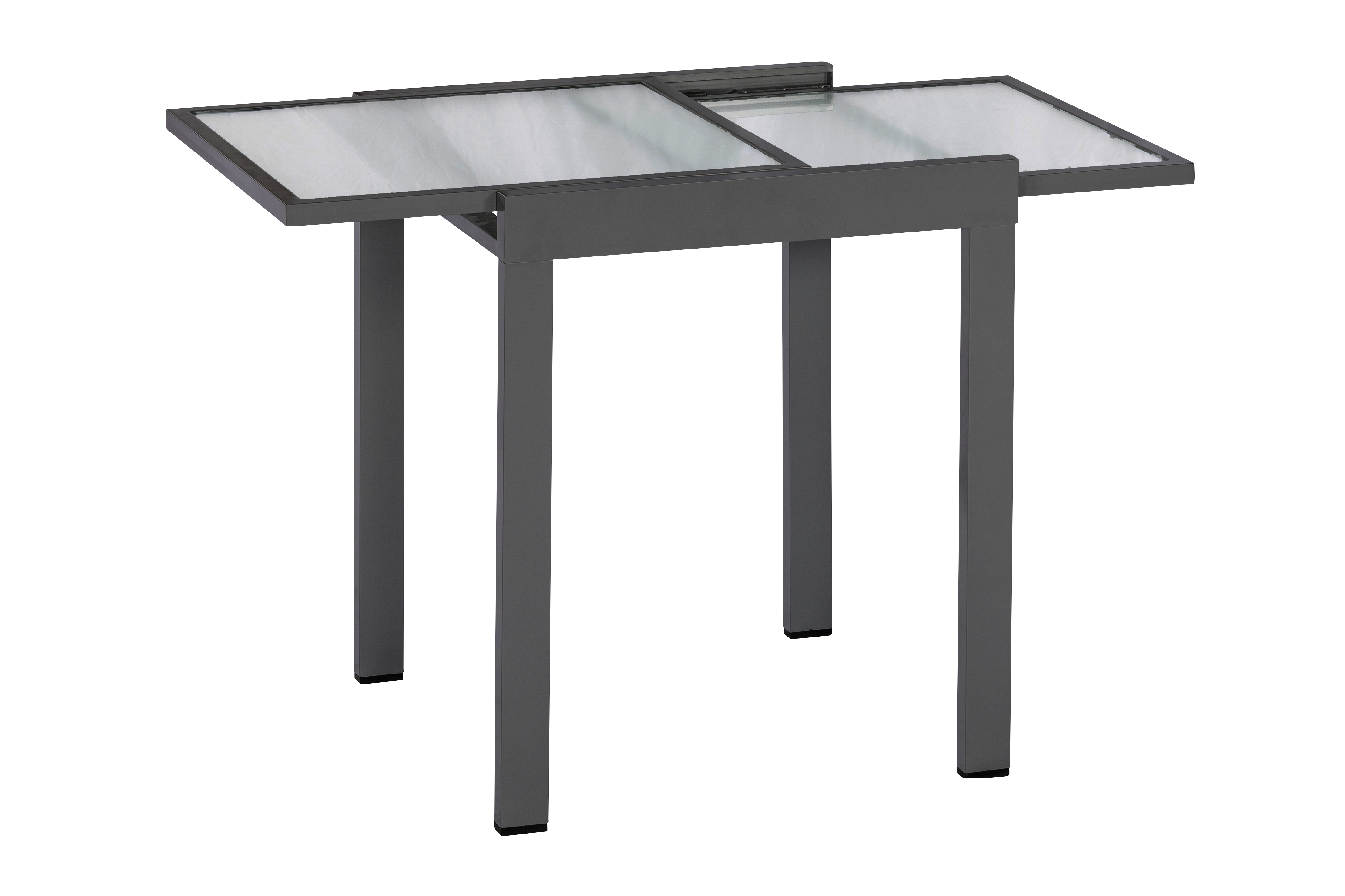 Balkonausziehtisch, 65 (130) x 65 cm, graphit/matt