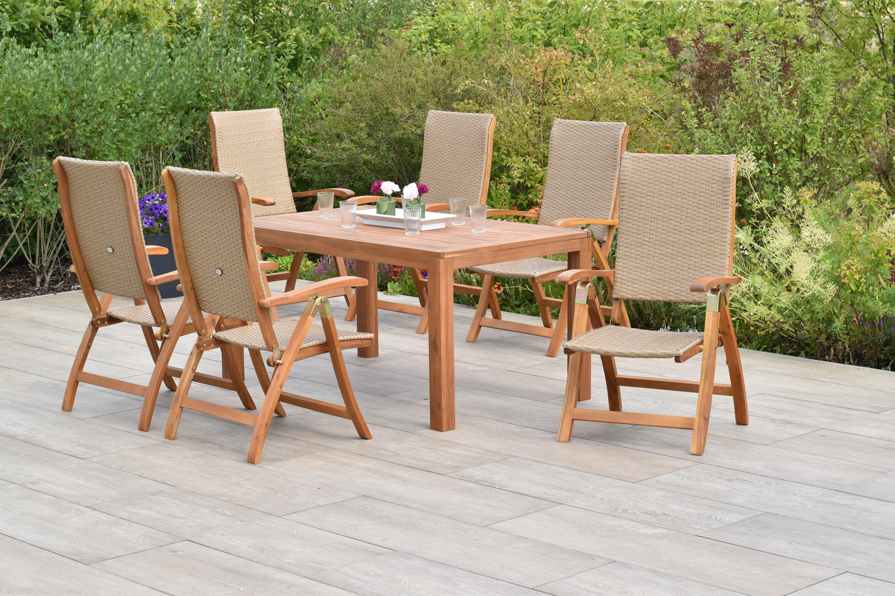 50456-264-3 Capri Set 7tlg., Ausziehtisch modern