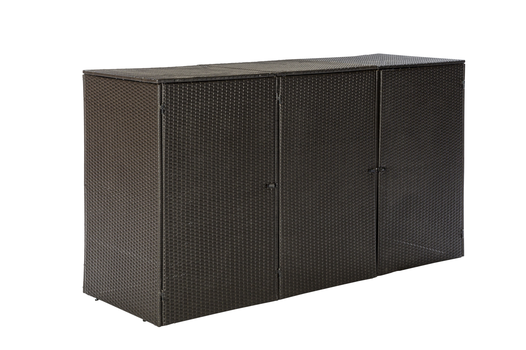 Mülltonnenabdeckung 3er, 80-120 Liter, braun