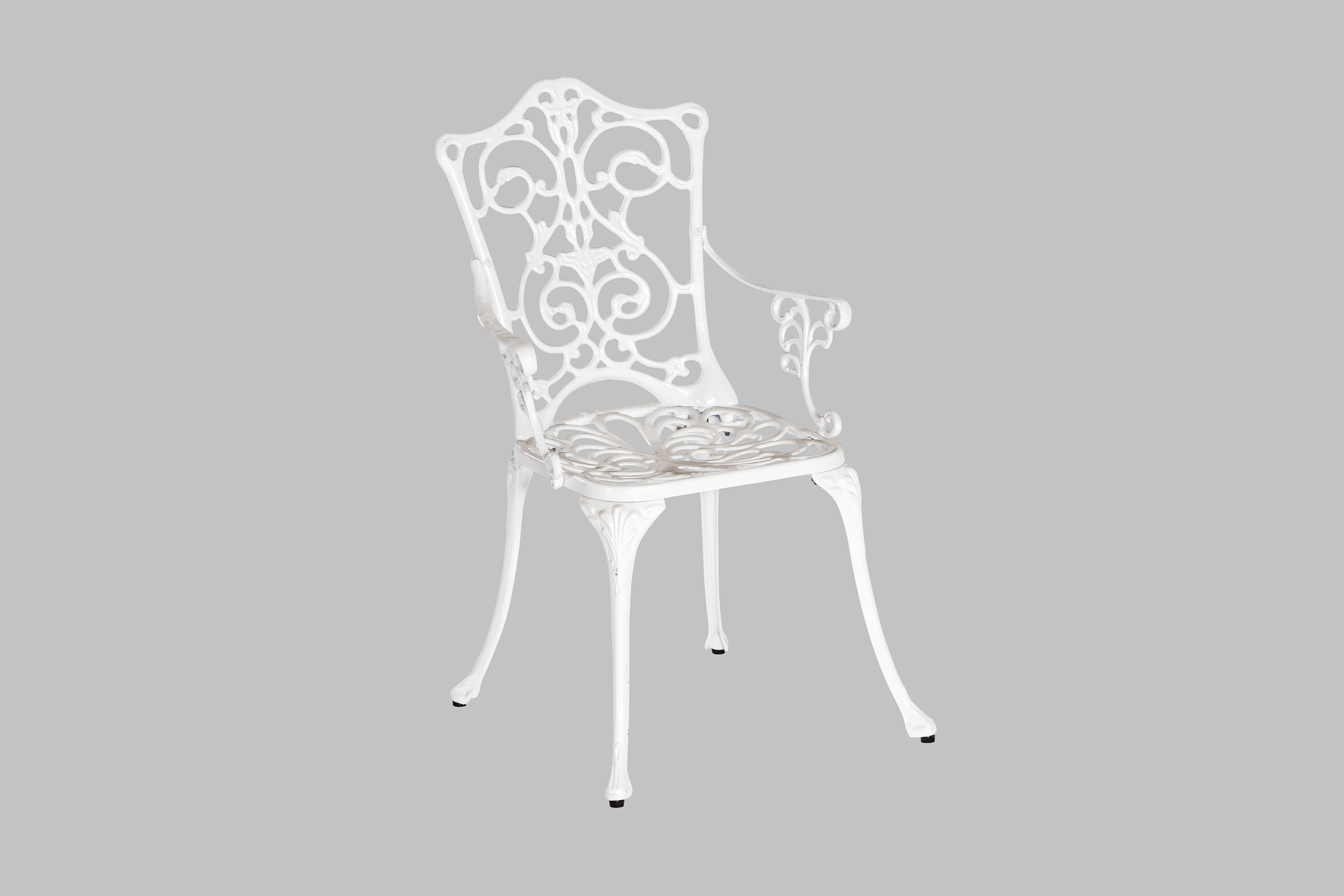 Lugano Gartenmöbel Set 5tlg., Aluminiumguss, weiß