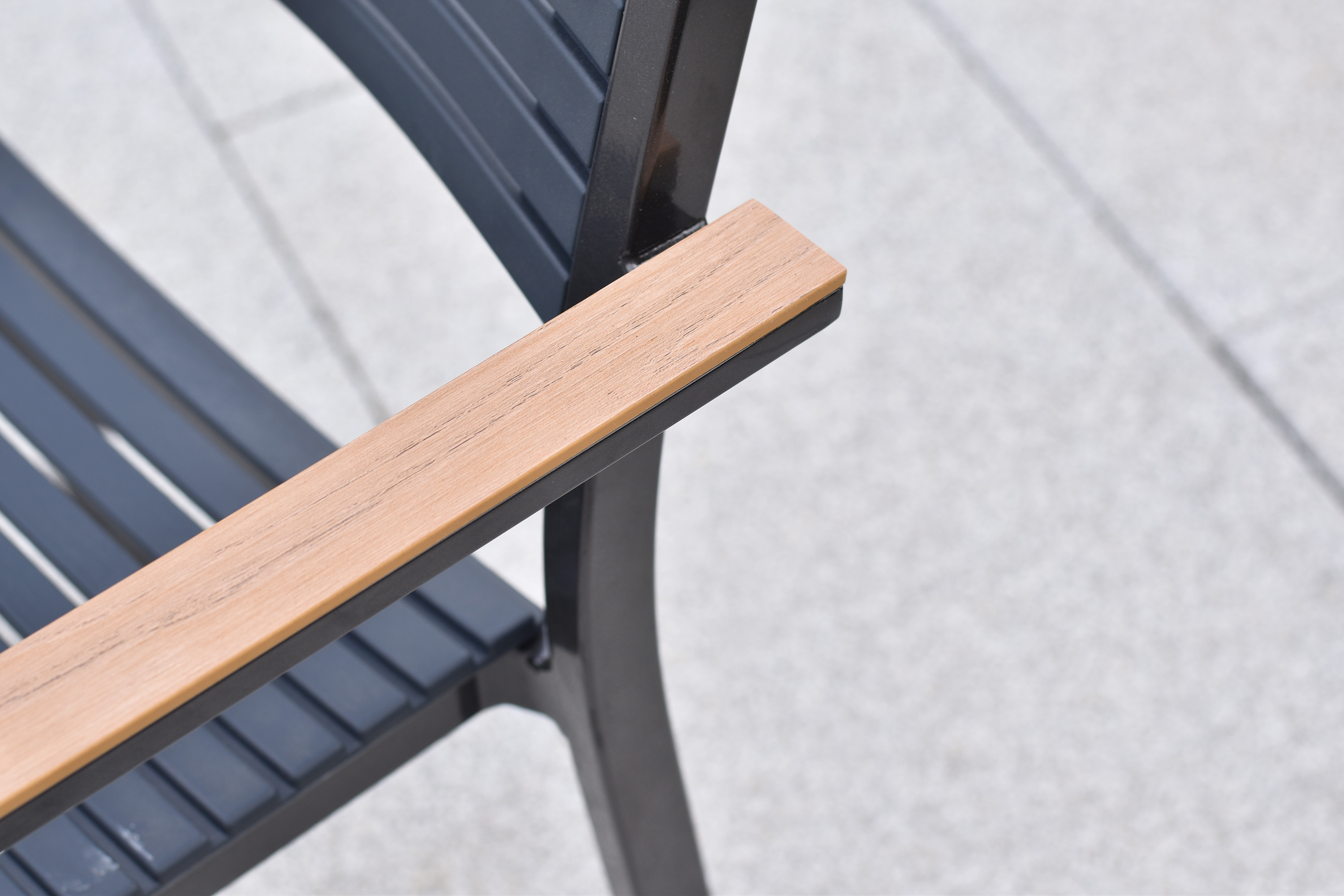 Paliano Gartenmöbel Set 7tlg., 6 Stapelsessel, Tisch 160 x 90 cm